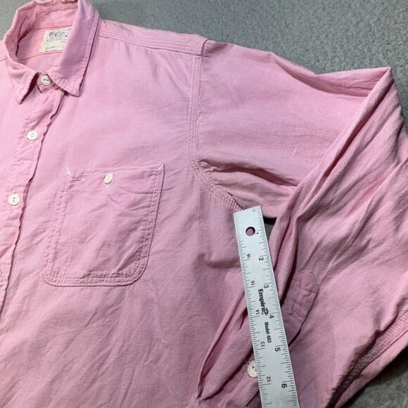 VINTAGE Polo Ralph Lauren Shirt Men Large Pink Double Dual Pocket USA Made Ivy - Picture 4 of 13